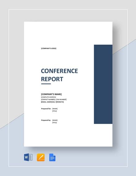 post conference report template word free